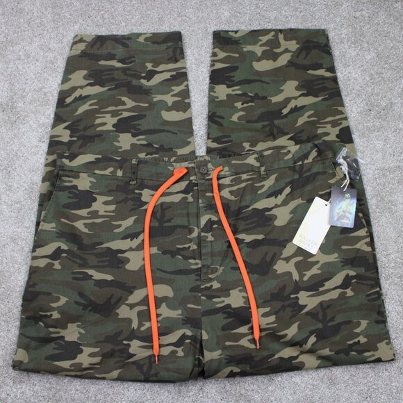 Walker Hayes for JCPenny Camo Pants NWT Mens 2XLT Green Drawstring w/ 32" inseam - Picture 1 of 14